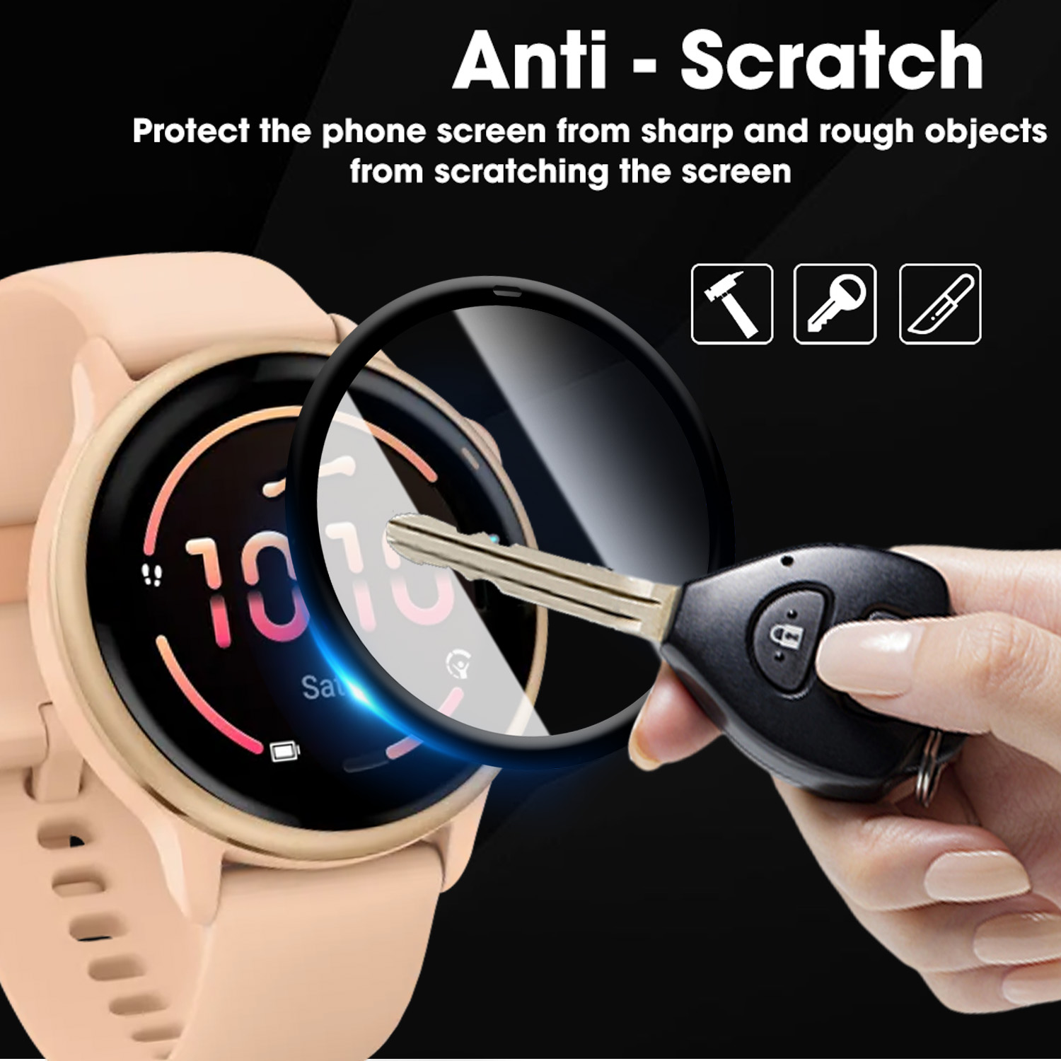 Curved Edge Screen - Flexible Screen Protectors for Garmin Vivoactive