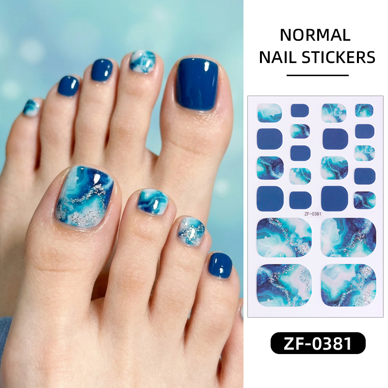 22Tips Gradient Marble Toe Nai - Full Cover Adhesive ulasan dan harga