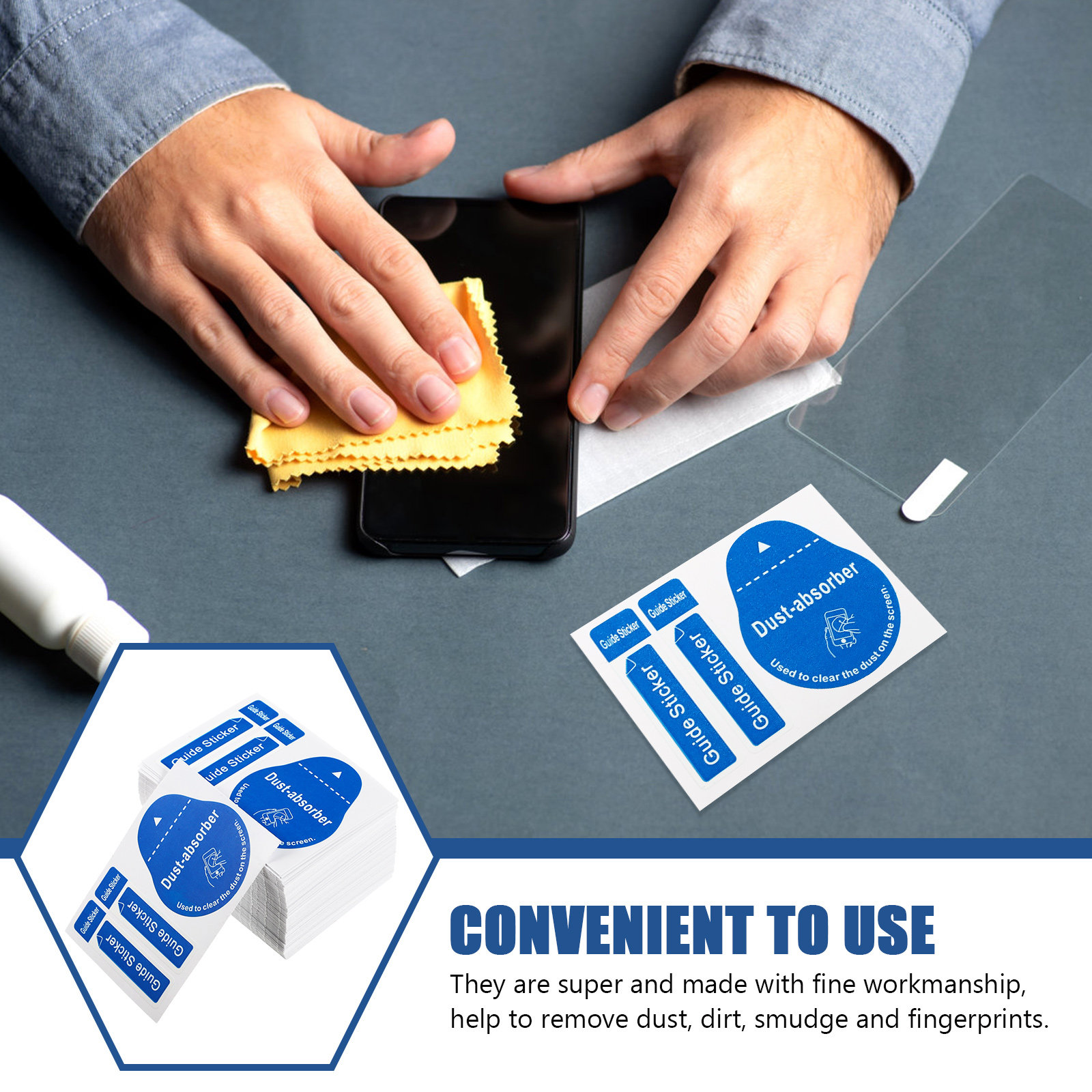 200pcs LCD Screen Dust Removal - Dust Removal Sticker ulasan dan harga