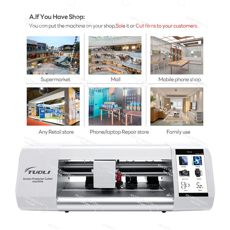 TuoLi Custom White Mini Mobile - Screen Protector Cutter ulasan dan harga