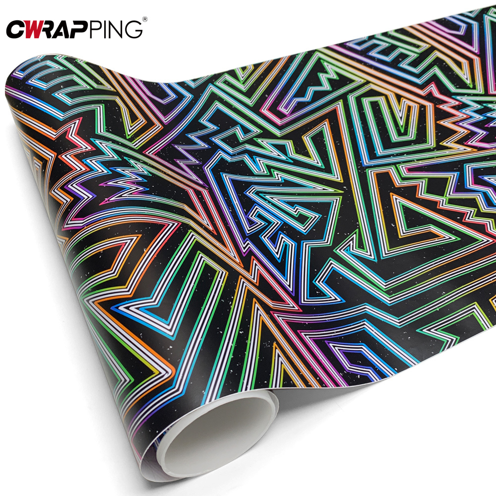 Rainbow Line Car Vinyl Wrap Ai - Full Cover Adhesive ulasan dan harga