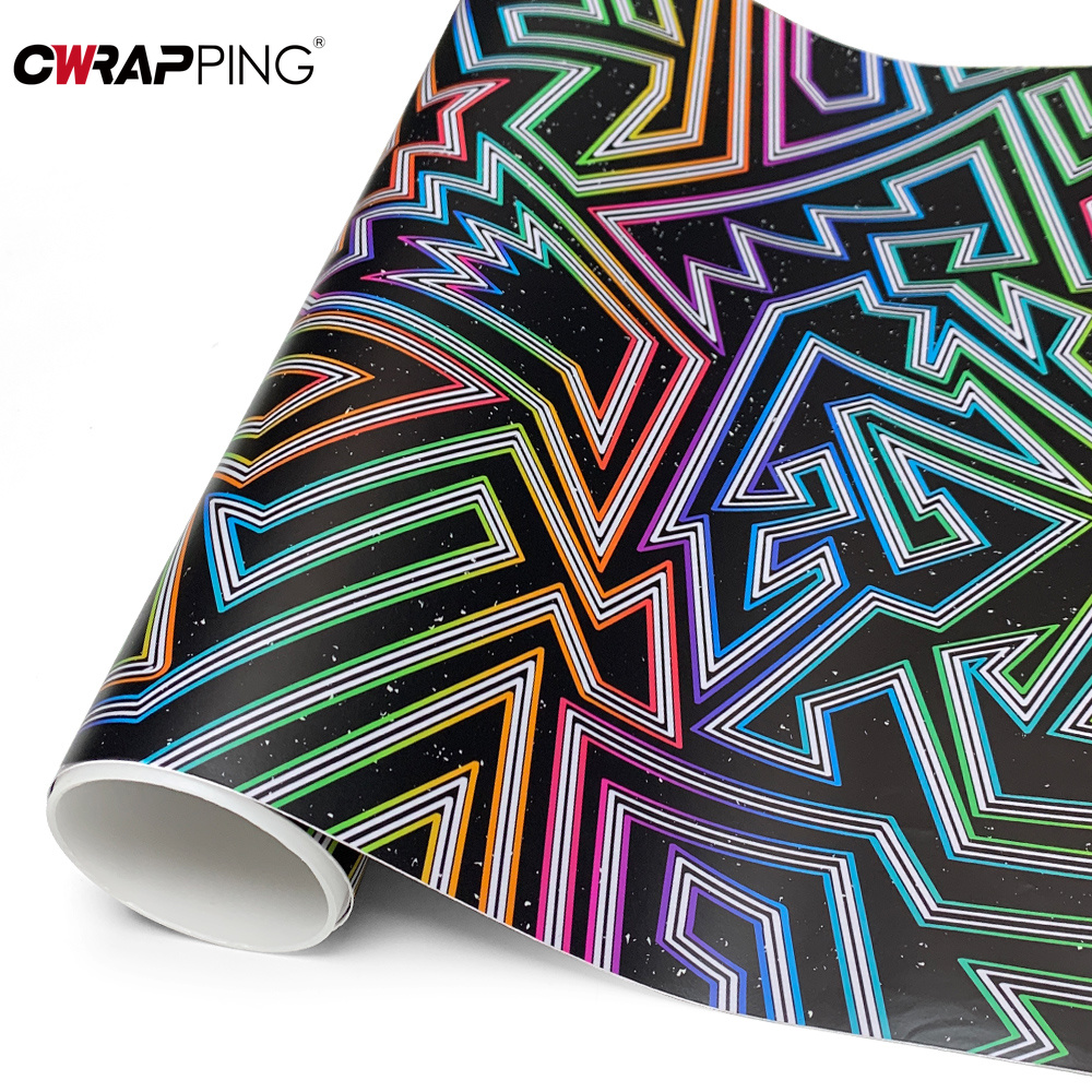 Rainbow Line Car Vinyl Wrap Ai - Full Cover Adhesive ulasan dan harga