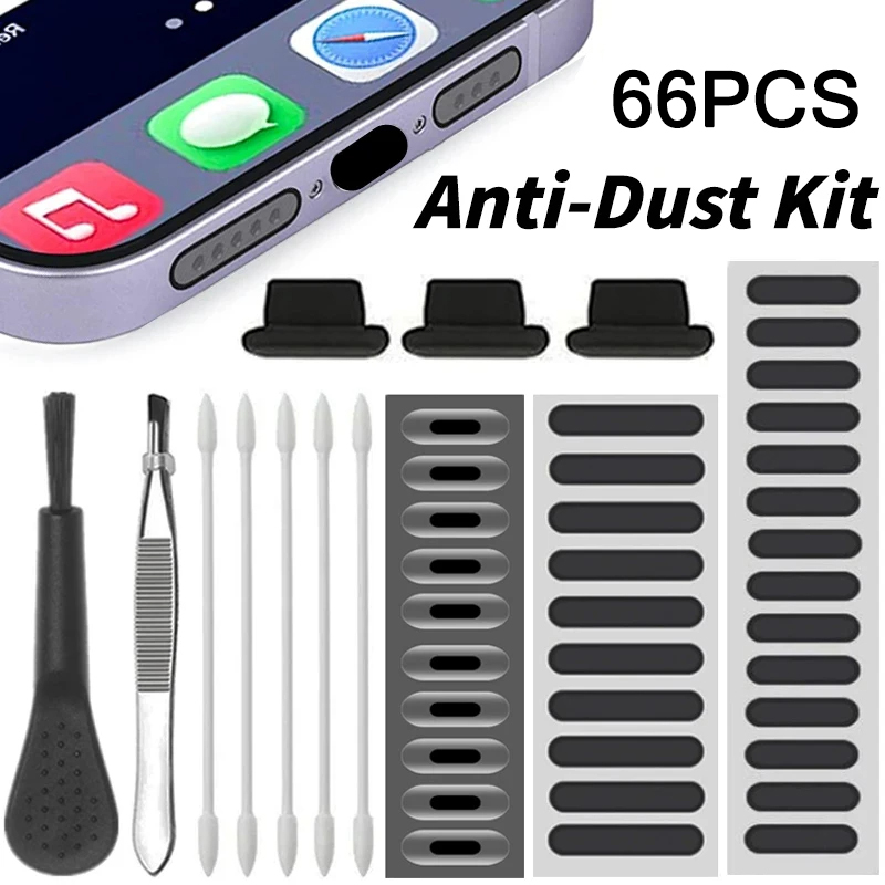 66PCS Dust Plug Phone Speaker  - Dust Removal Sticker ulasan dan harga