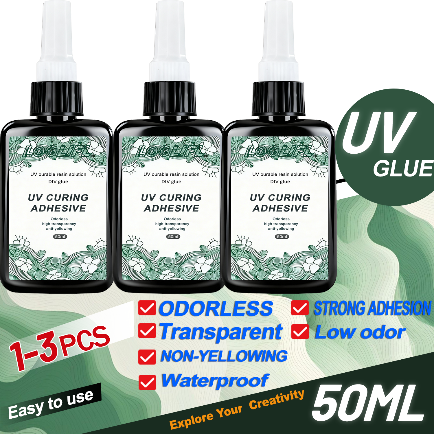 LOOLIFL New Strong 50ml UV Glu - Liquid Uv Glue Kit ulasan dan harga