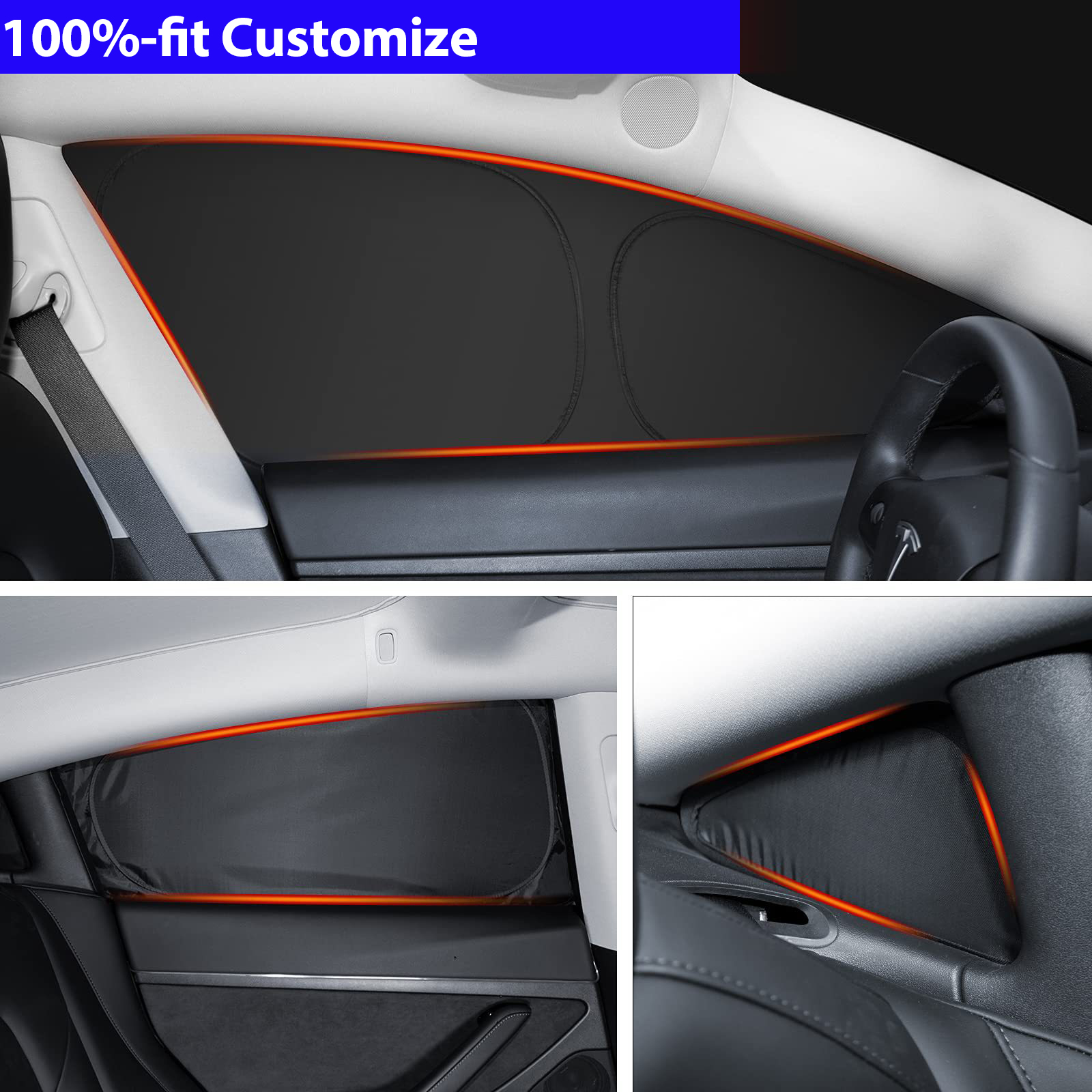 Car Sunshade for Tesla Model 3 - Privacy Screen Protector ulasan dan harga