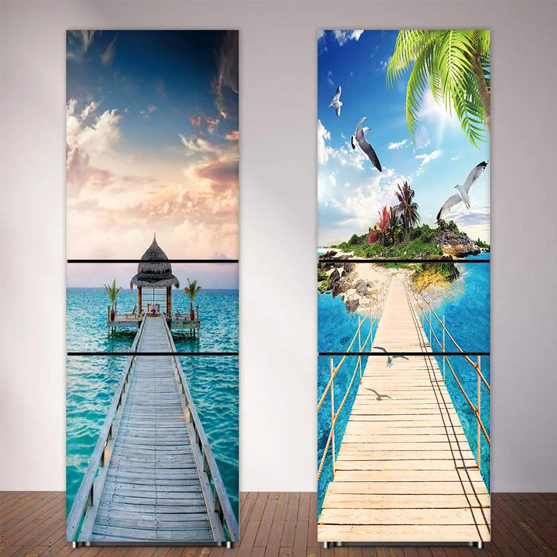 Seaside Beach Fridge Sticker F - Full Cover Adhesive ulasan dan harga