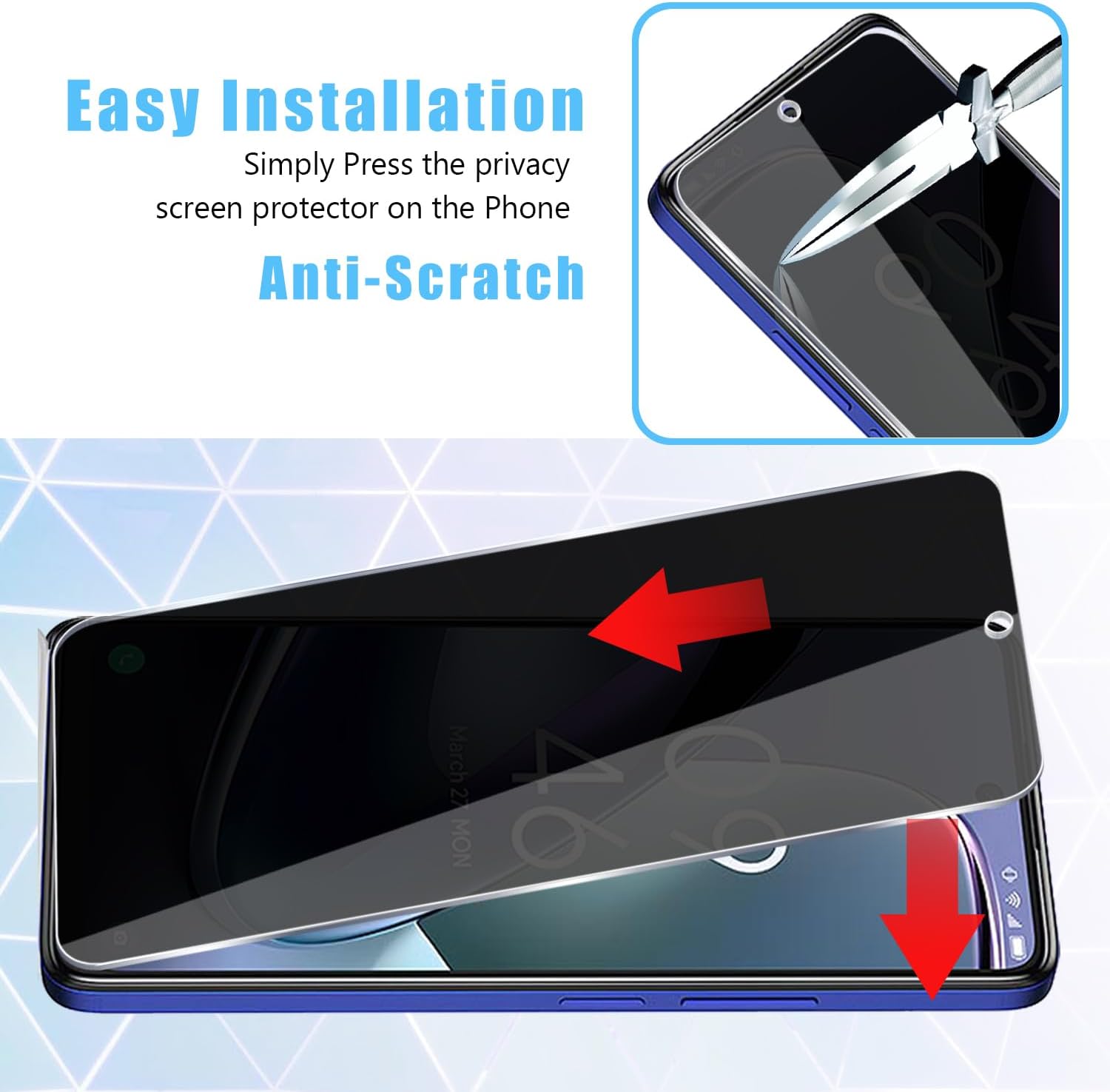 [2 Pack] Fit TCL 50 5G Privacy - Privacy Filter 2Pack ulasan dan harga