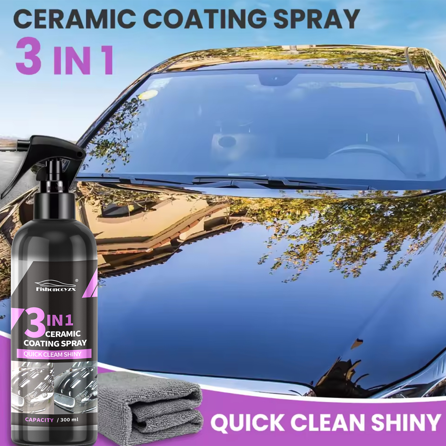 3 in 1 Car Ceramic Liquid Coat - Nano Liquid Coating ulasan dan harga