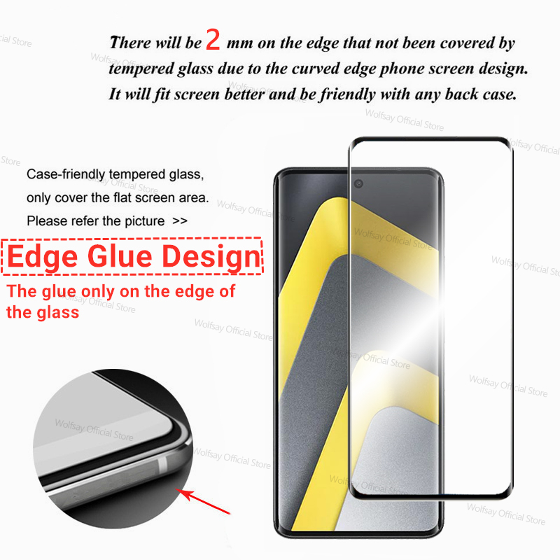 3/2/1 PCS 3D Curved Edge Glass - Curved Edge Screen ulasan dan harga
