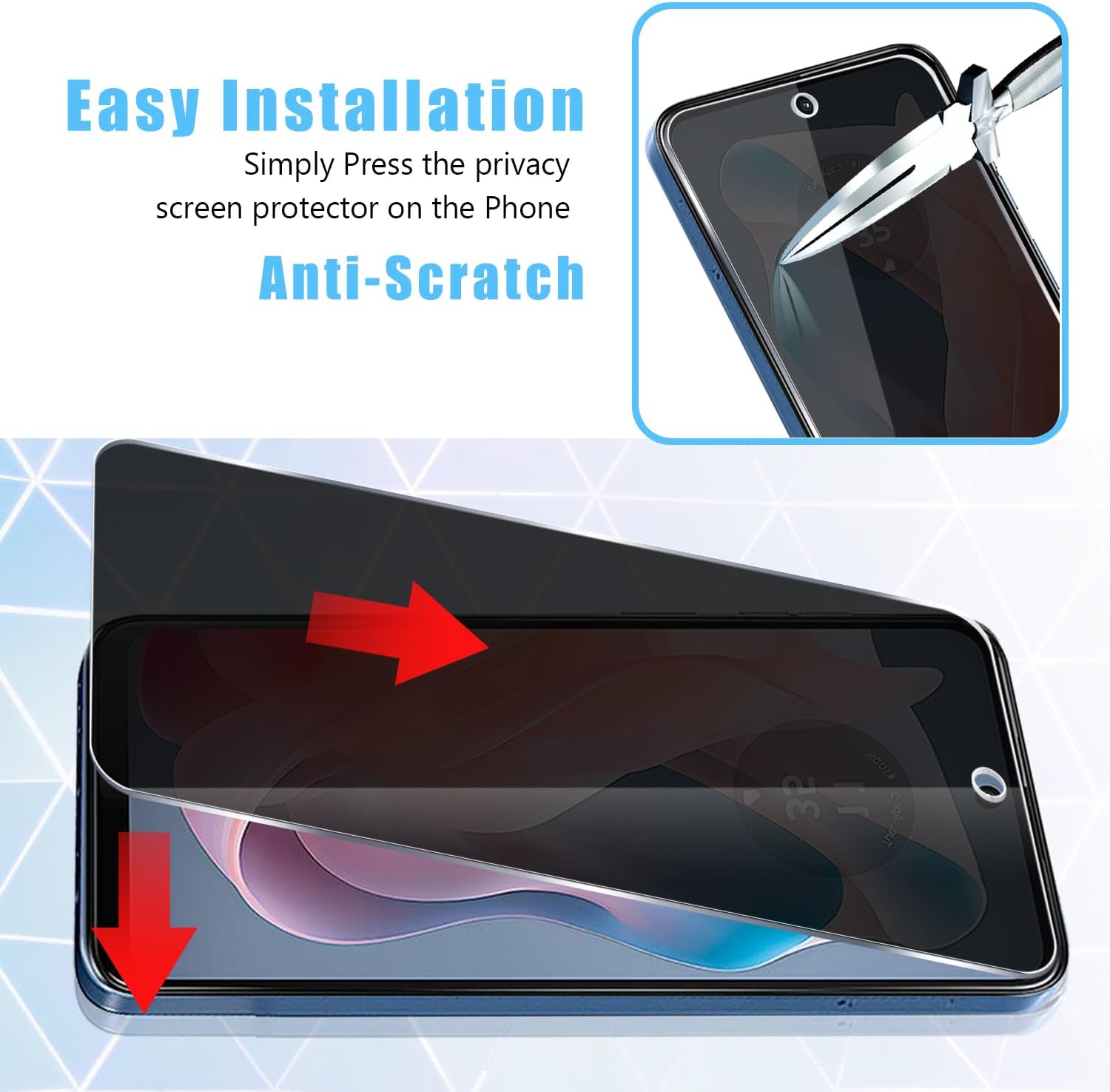 2 PACK Privacy Filter Tempered - Privacy Filter 2Pack ulasan dan harga