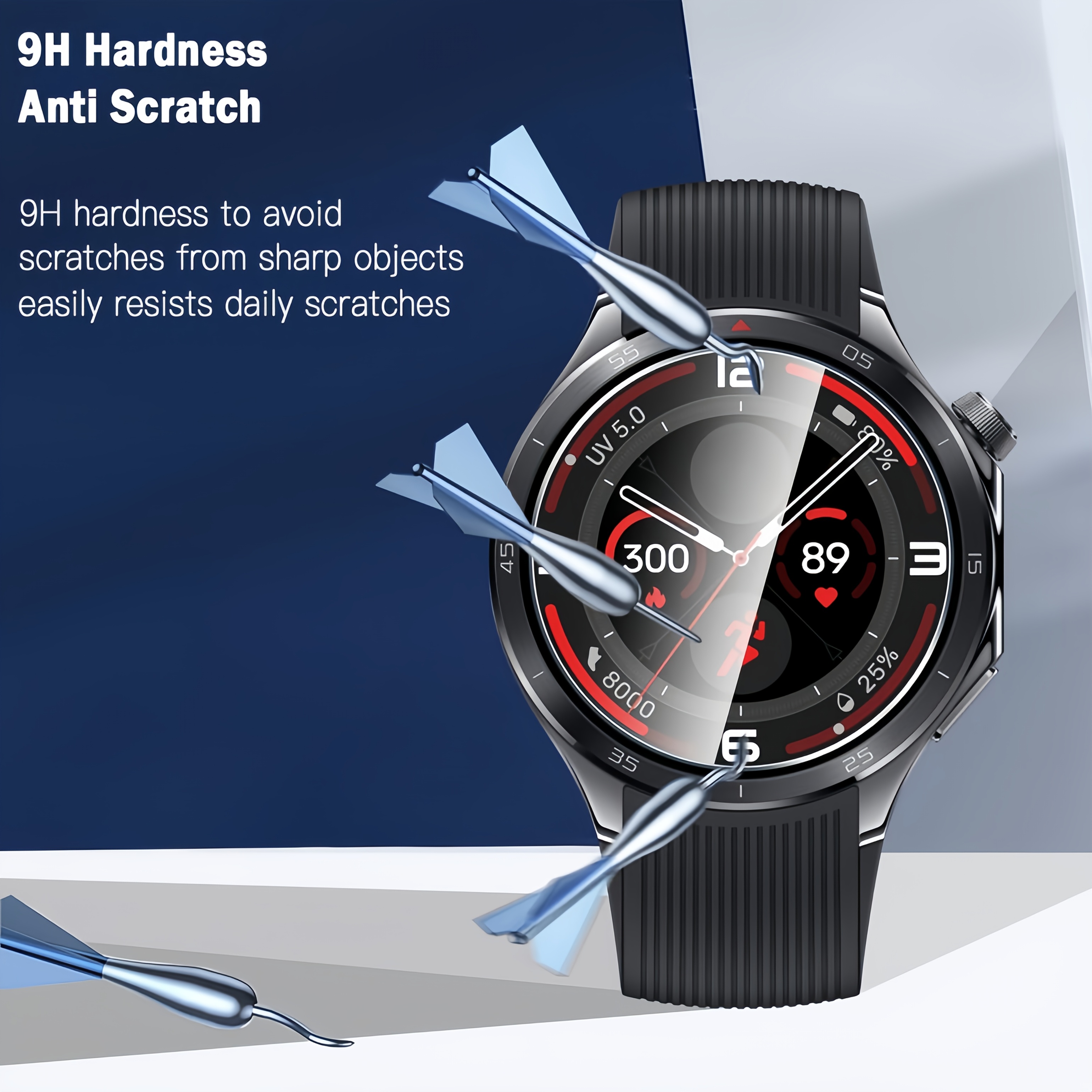3PCS 9H Tempered Glass Screen  - Smartwatch Screen Film ulasan dan harga