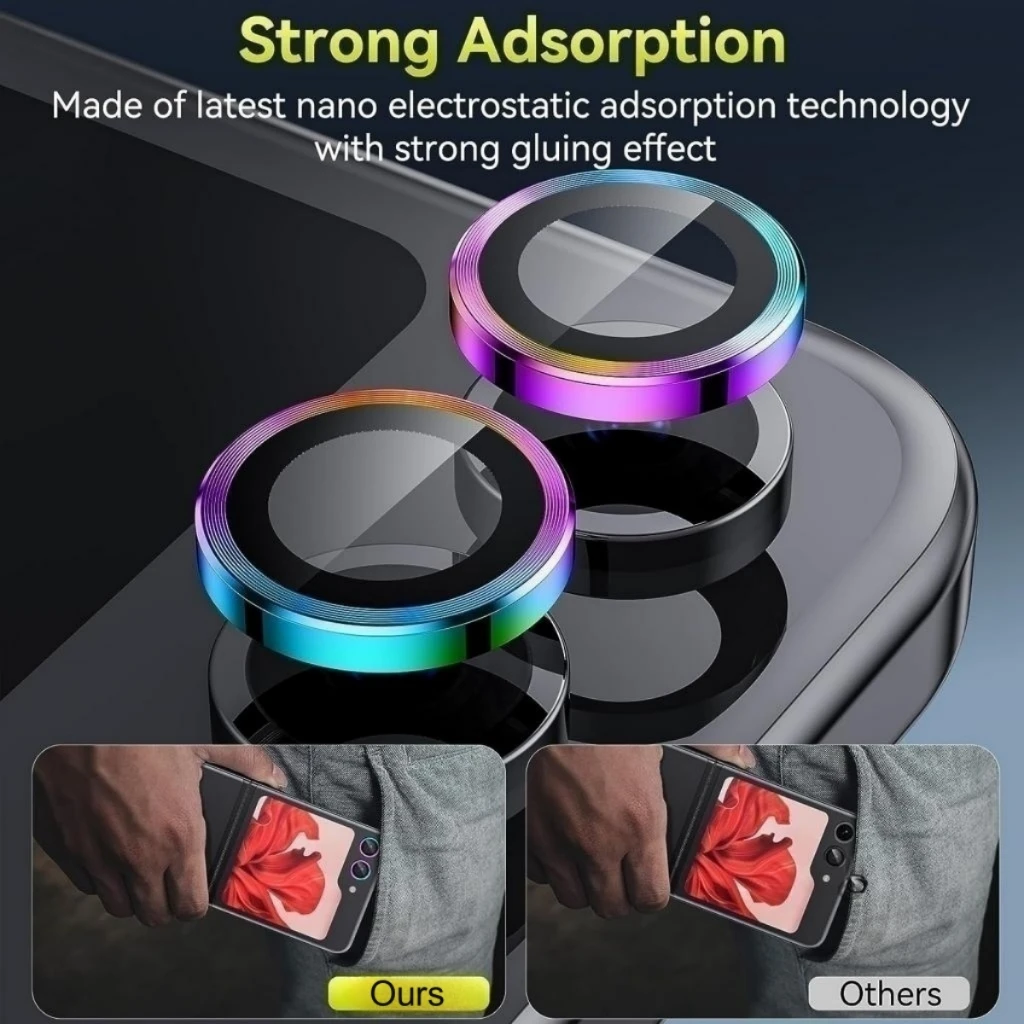 Metal Camera Lens Protector Fo - Tempered Glass Screen 9H ulasan dan harga